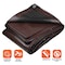 Tarpco Safety Heavy Duty Tarp, 30 ft x 0.5 mm H x 30 ft W, 10 Mil, Brown/Black, Polyethylene TS-152-30X30 - alternate 4